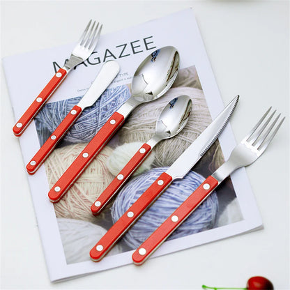 Stainless steel fork and spoon set