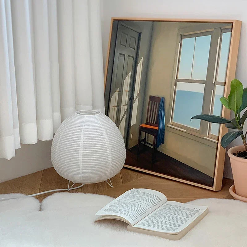 Modern rice paper table lamp