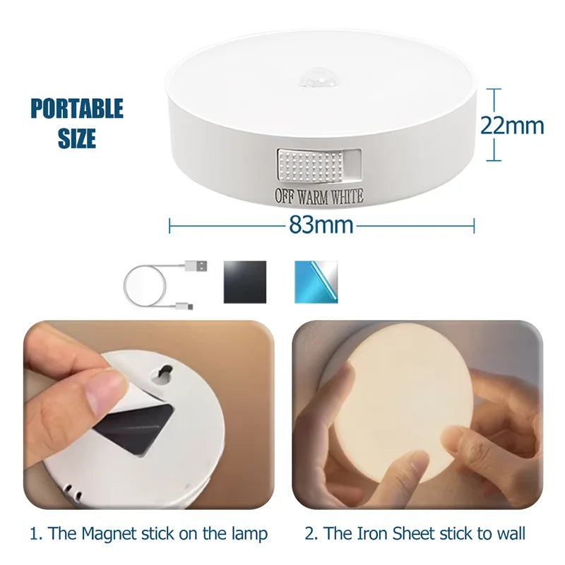 USB Rechargeable Motion Sensor LED Night Light