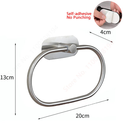 Adhesive Stainless Steel Toilet Paper Holder