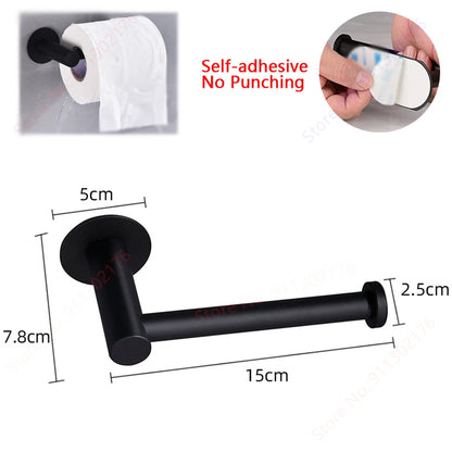 Adhesive Stainless Steel Toilet Paper Holder