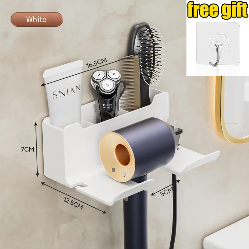 Wall-Mounted Hair Dryer Holder