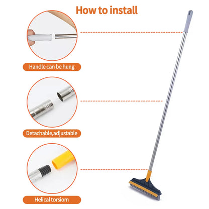 3-in-1 Long-Handle Rotating Cleaning Brush